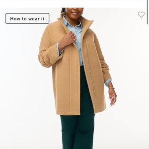 J. Crew Factory City Coat, Camel Size 4
